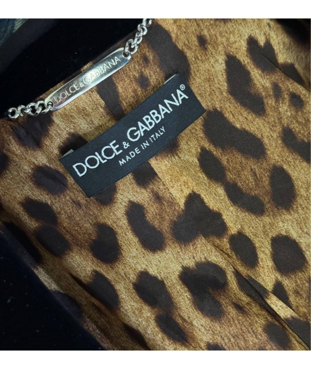 DOLCE&GABBANA Черный хлопковый жакет/пиджак, фото 3