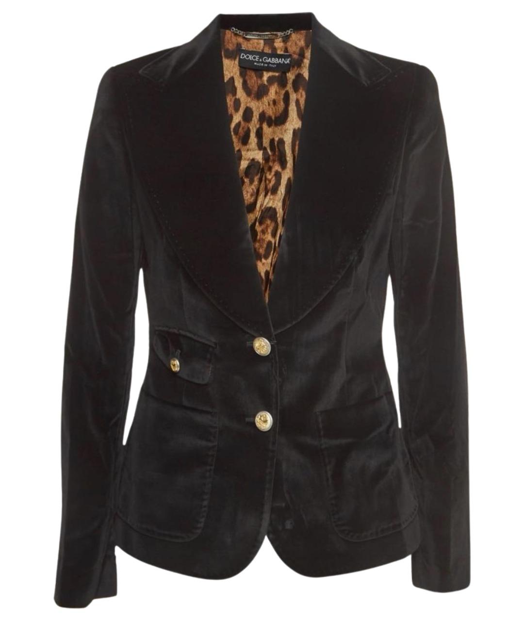 DOLCE&GABBANA Черный хлопковый жакет/пиджак, фото 1