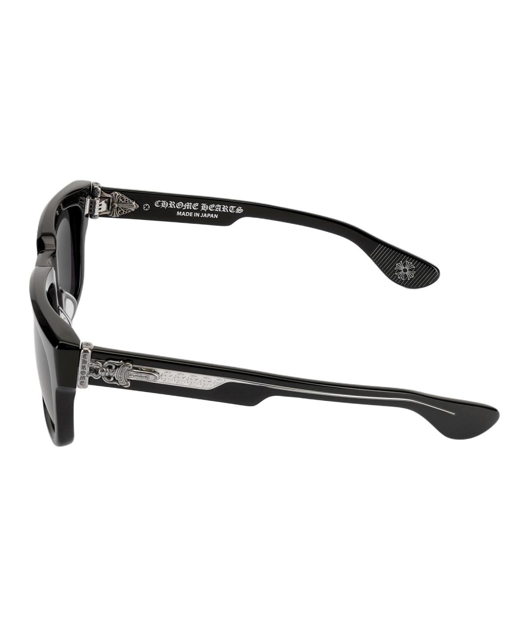 CHROME HEARTS Черные пластиковые солнцезащитные очки, фото 4