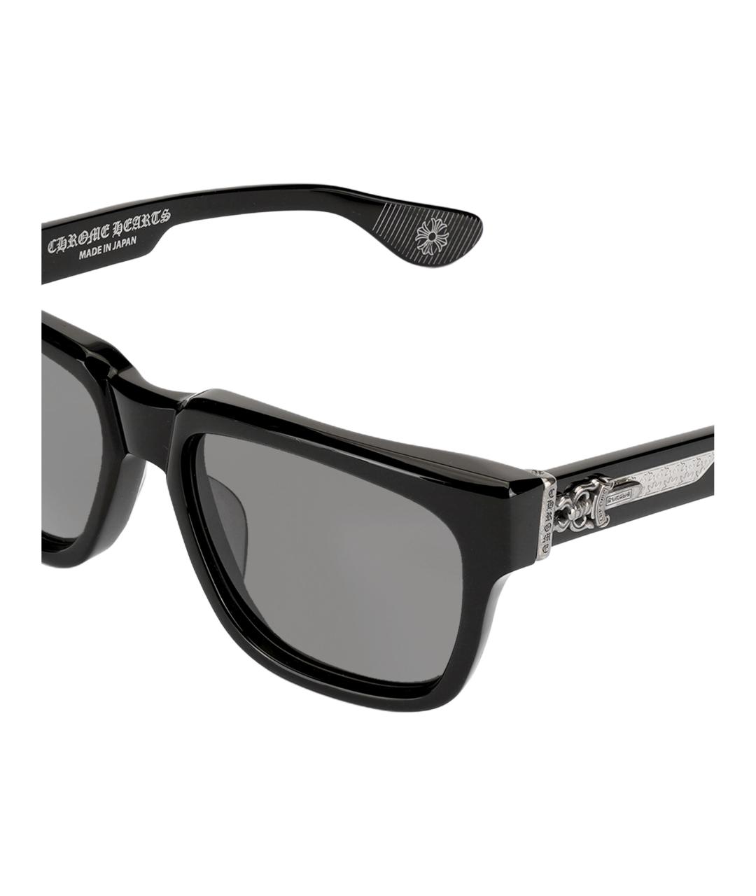 CHROME HEARTS Черные пластиковые солнцезащитные очки, фото 3