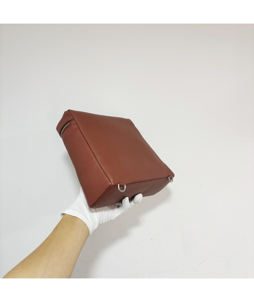 LORO PIANA Красный кожаный рюкзак, фото 5