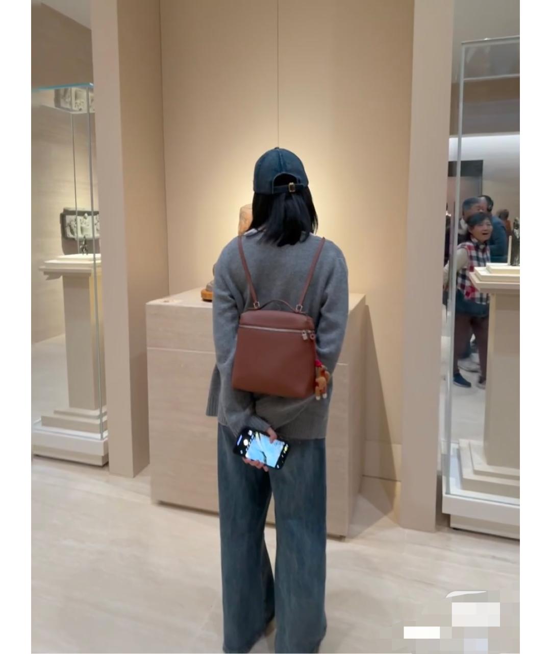 LORO PIANA Красный кожаный рюкзак, фото 8