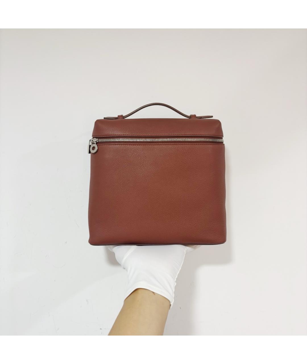 LORO PIANA Красный кожаный рюкзак, фото 2