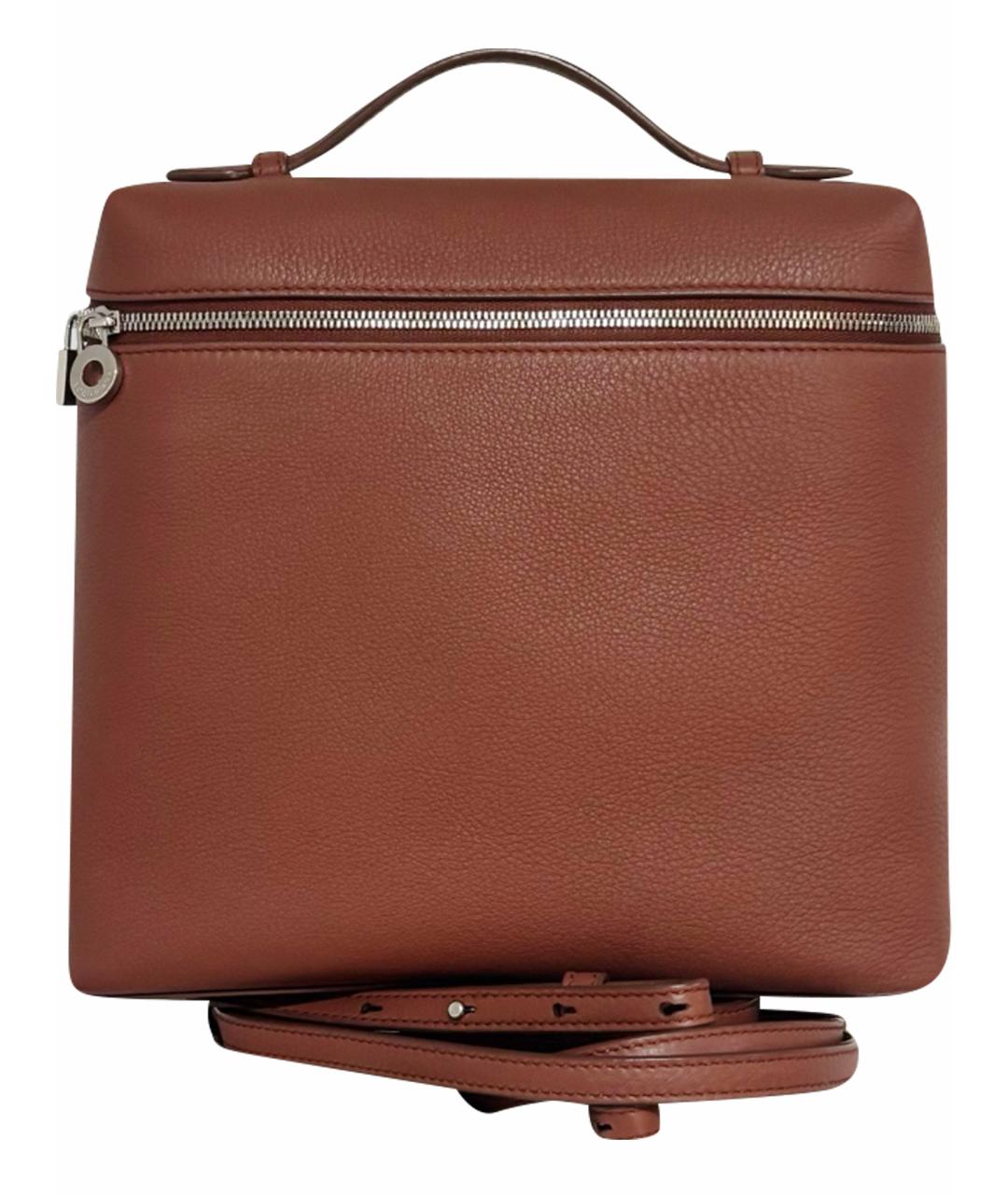 LORO PIANA Красный кожаный рюкзак, фото 1