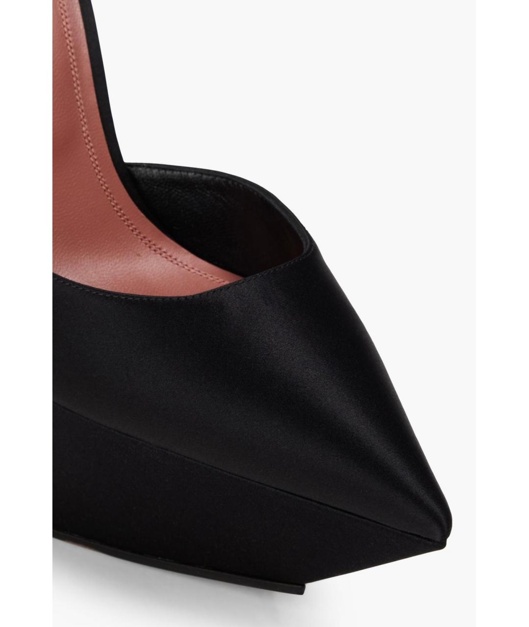 Amina Muaddi Черные кожаные туфли, фото 3