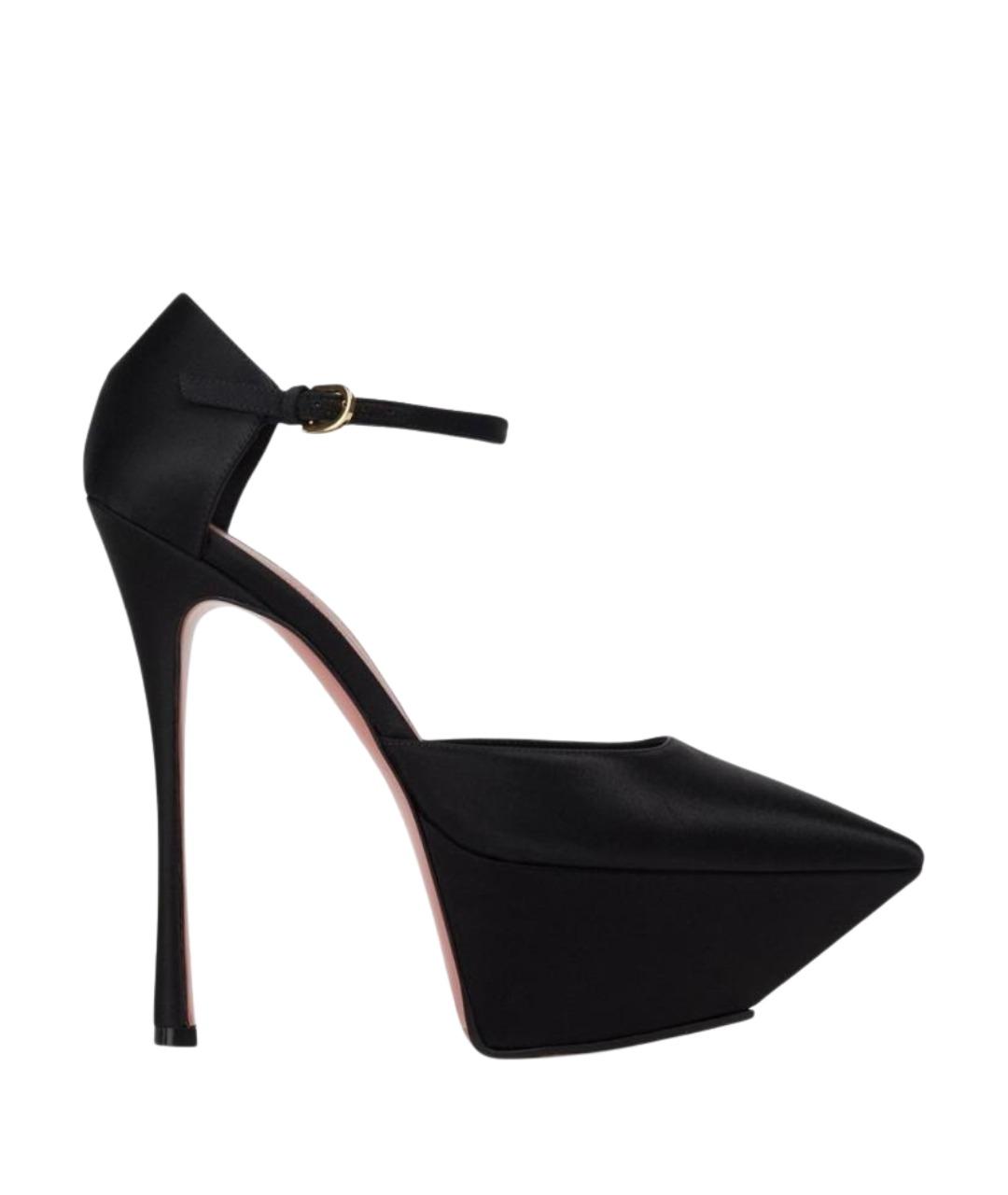 Amina Muaddi Черные кожаные туфли, фото 1