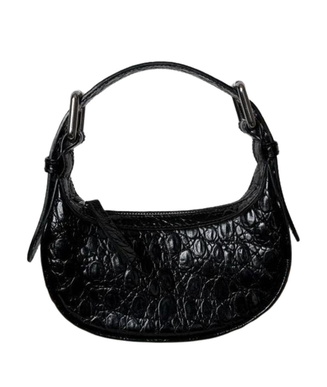 BY FAR Черная сумка с короткими ручками из лакированной кожи, фото 1