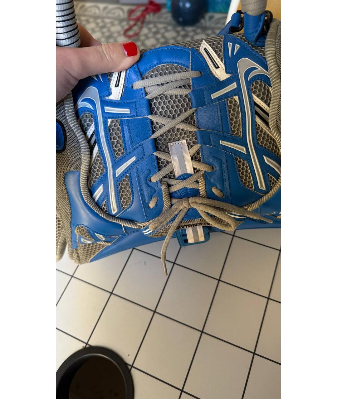 BALENCIAGA Синяя кожаная сумка через плечо, фото 2