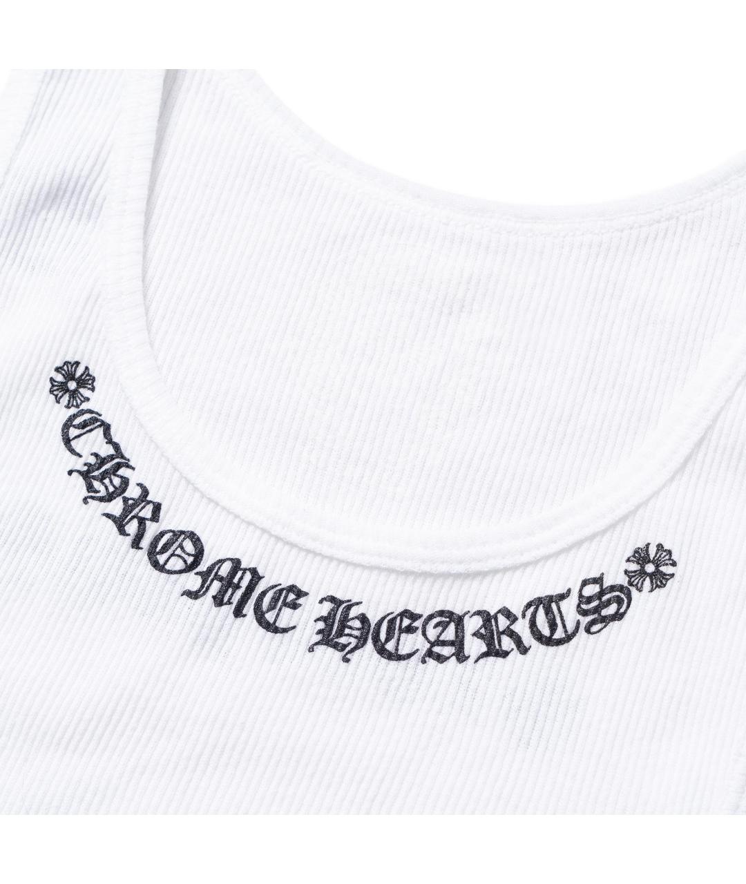 CHROME HEARTS Белая хлопковая майка, фото 6