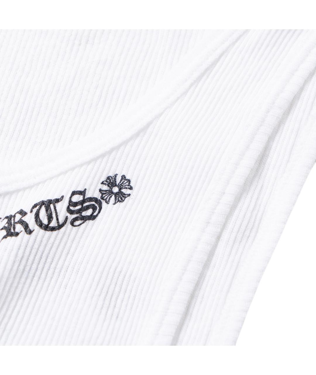 CHROME HEARTS Белая хлопковая майка, фото 5