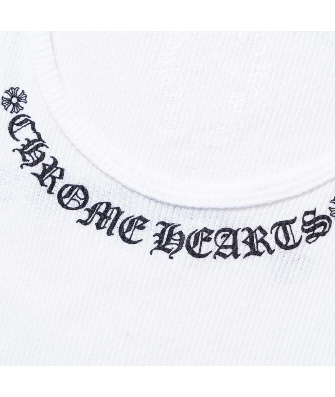 CHROME HEARTS Белая хлопковая майка, фото 3