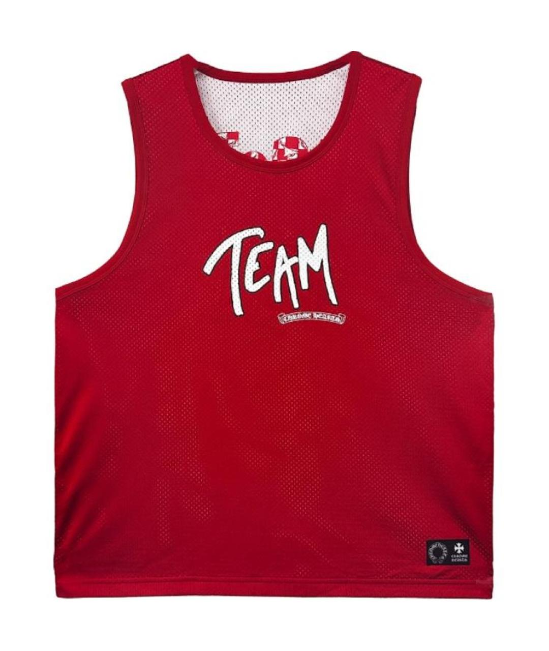 CHROME HEARTS Красная хлопковая майка, фото 1