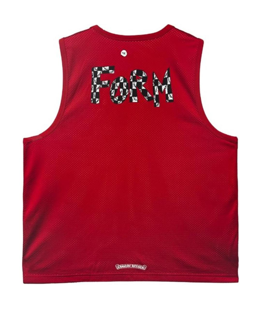 CHROME HEARTS Красная хлопковая майка, фото 2