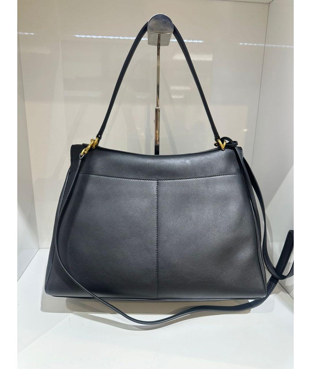 BALENCIAGA Черная кожаная сумка через плечо, фото 4