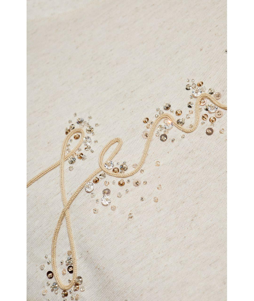 FENDI Бежевая хлопковая футболка, фото 5