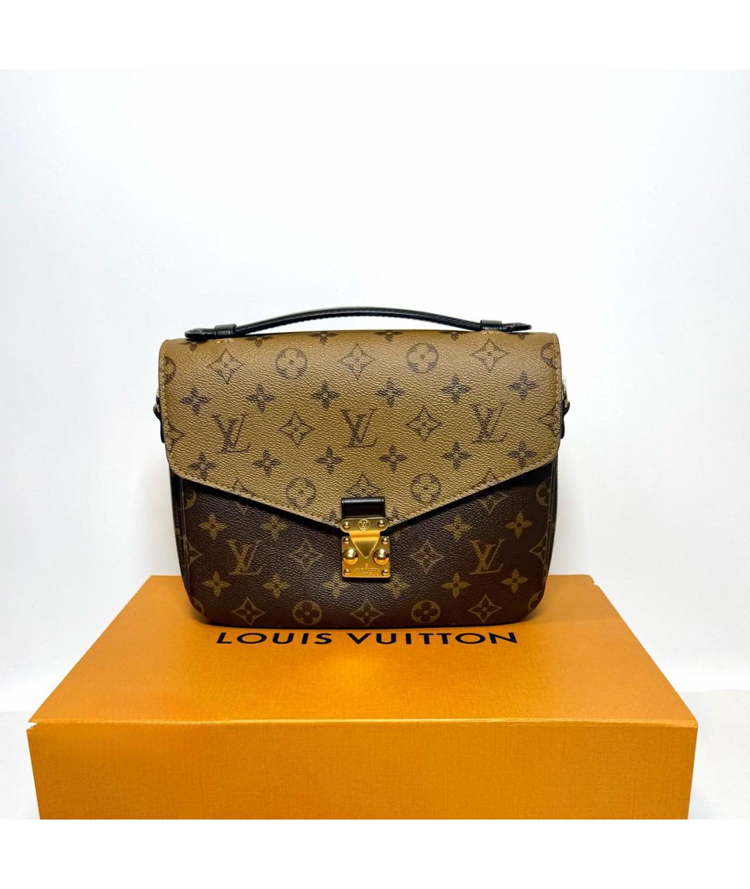 LOUIS VUITTON Коричневая сумка с короткими ручками, фото 7