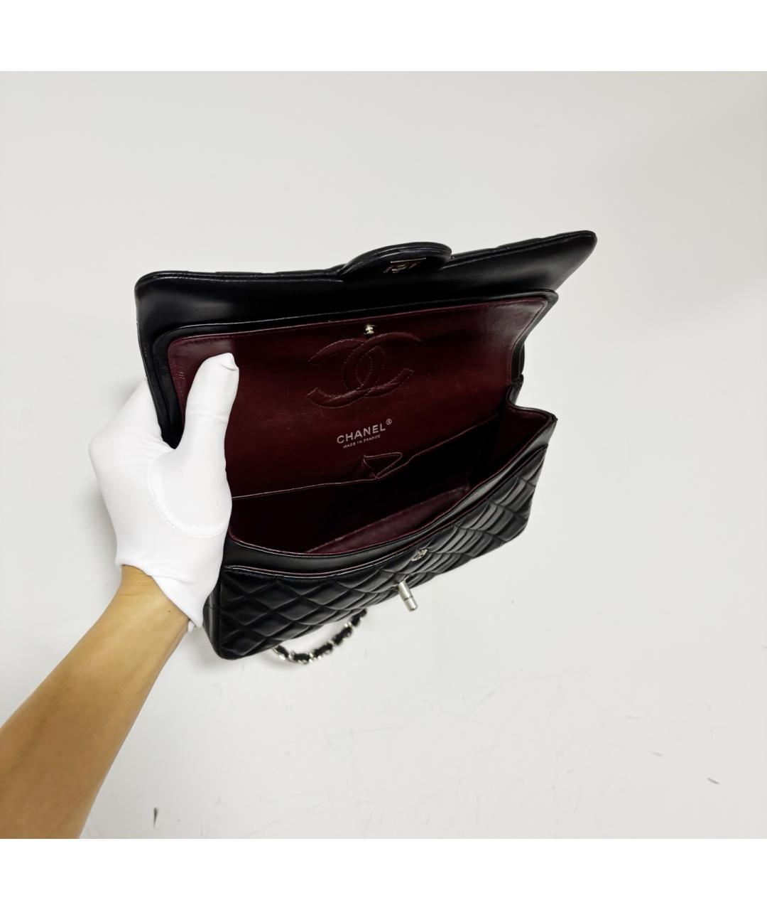 CHANEL Черная кожаная сумка через плечо, фото 6
