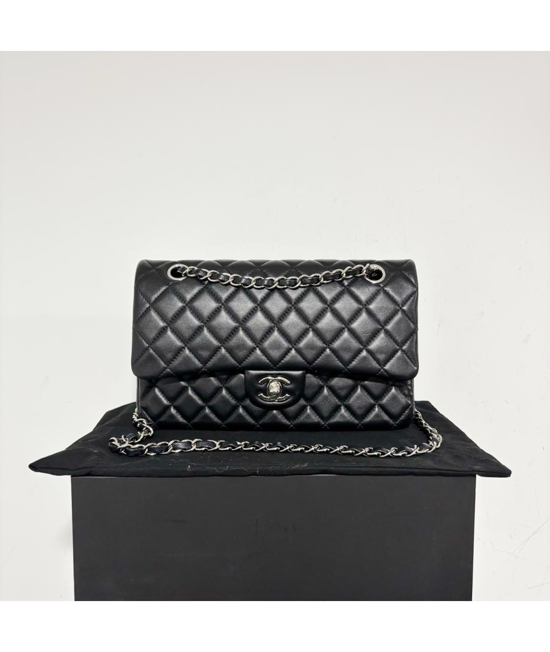 CHANEL Черная кожаная сумка через плечо, фото 10