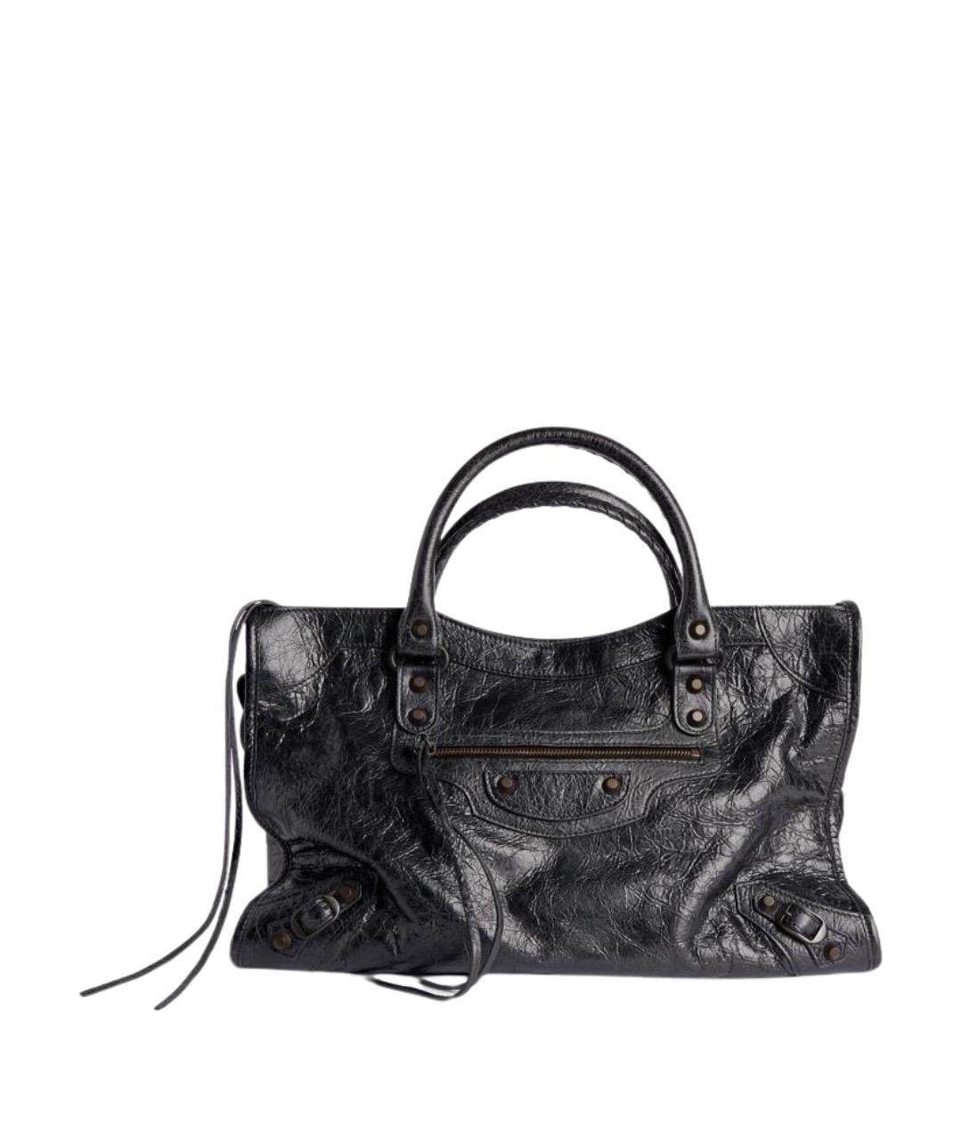 BALENCIAGA Черная кожаная сумка через плечо, фото 1