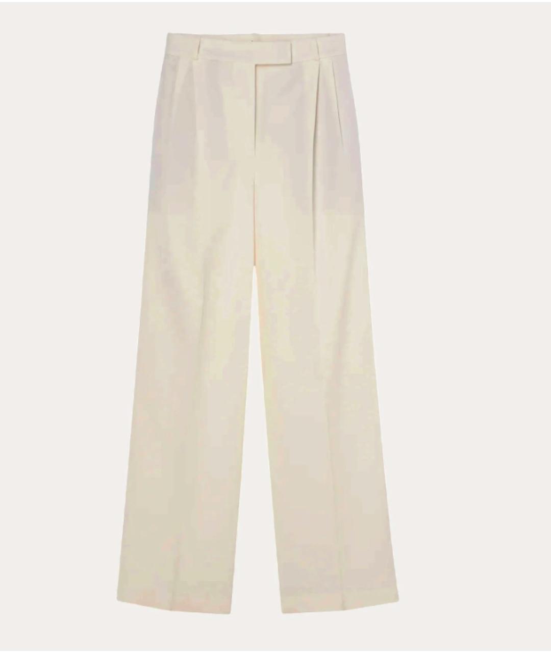 ROHE Белые шерстяные брюки широкие, фото 5