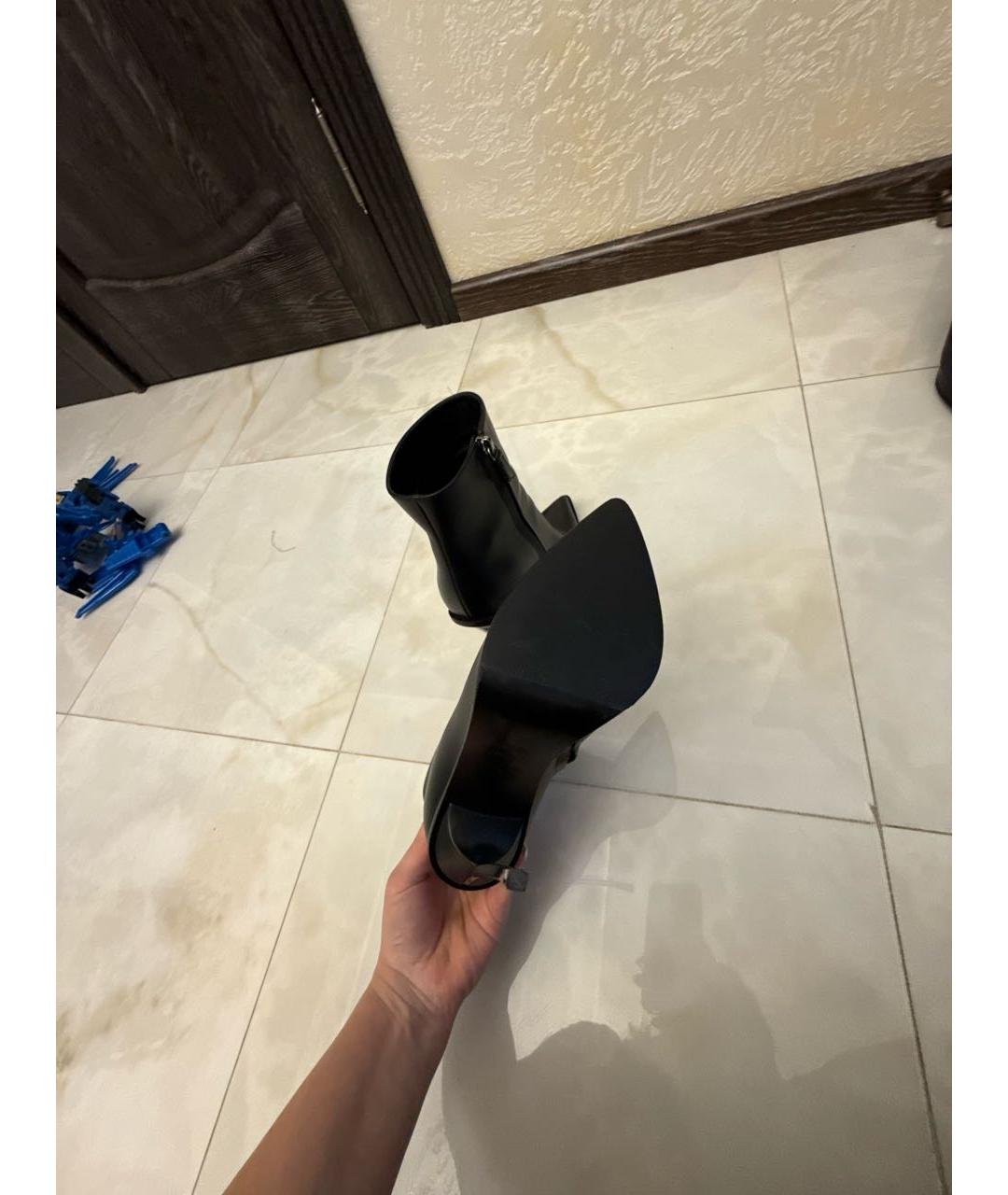 CASADEI Черные кожаные ботильоны, фото 4