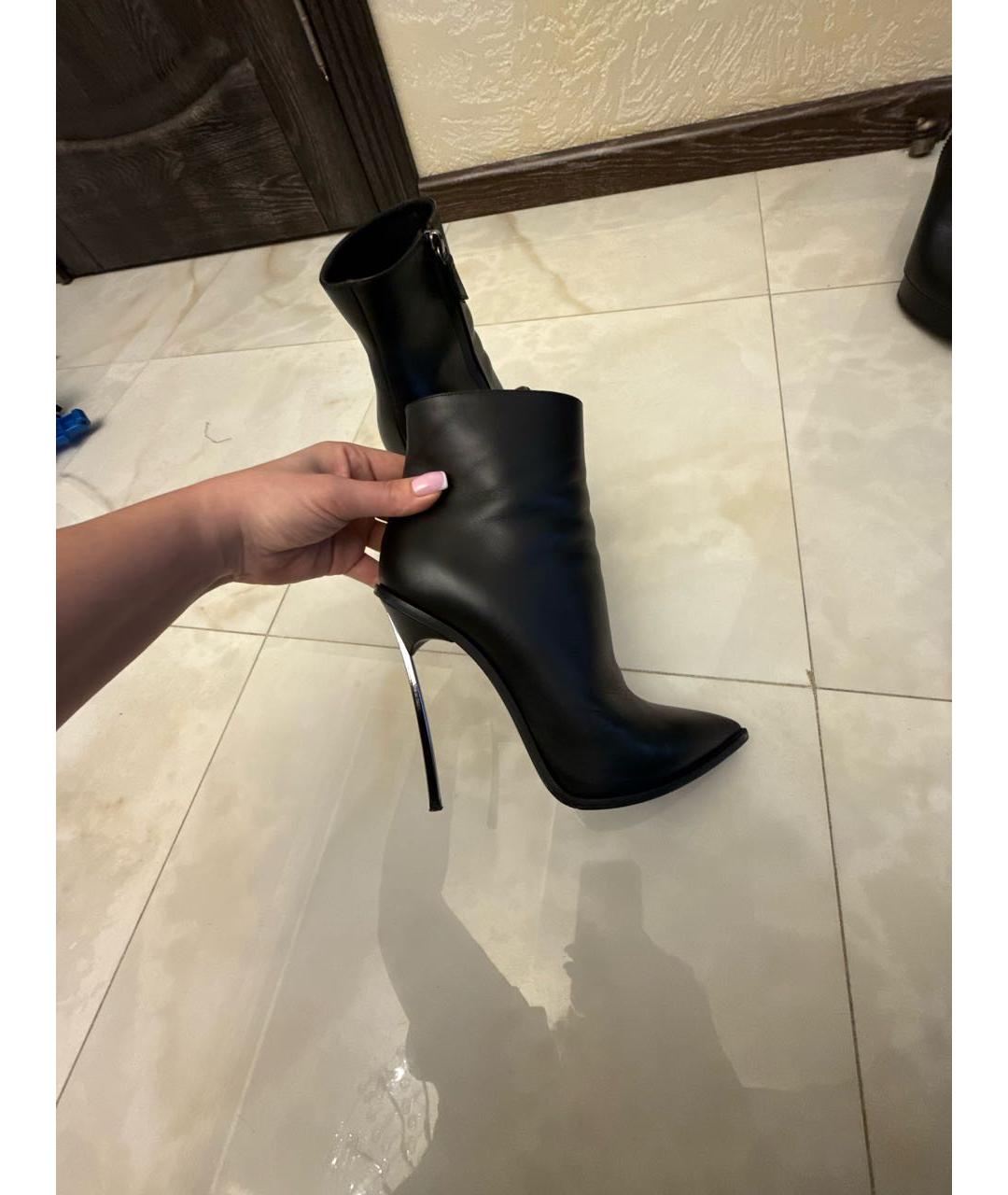 CASADEI Черные кожаные ботильоны, фото 5