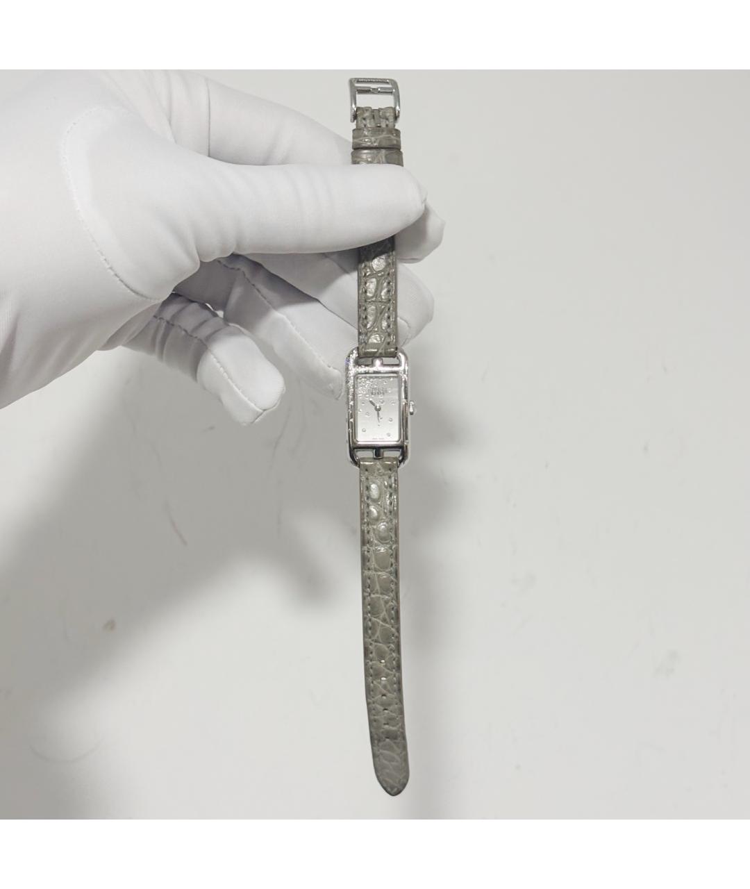 HERMES Серые металлические часы, фото 3