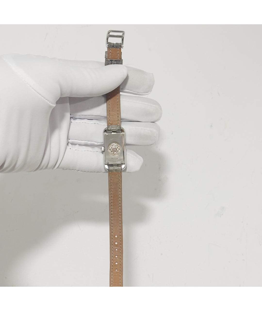 HERMES Серые металлические часы, фото 5