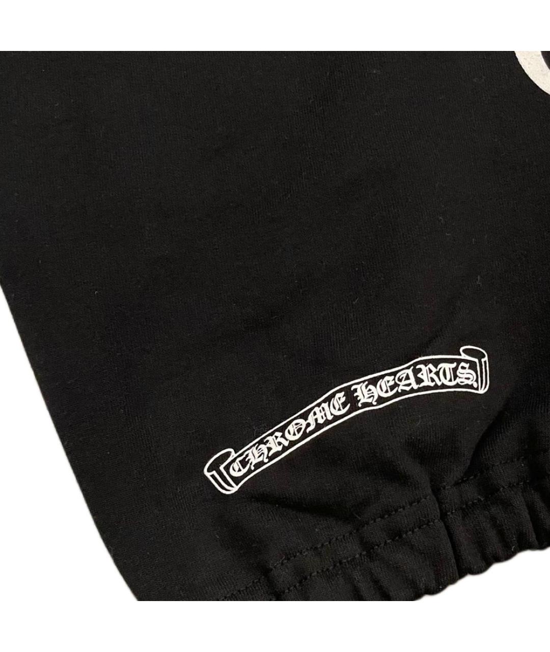 CHROME HEARTS Черные хлопковые спортивные брюки и шорты, фото 5