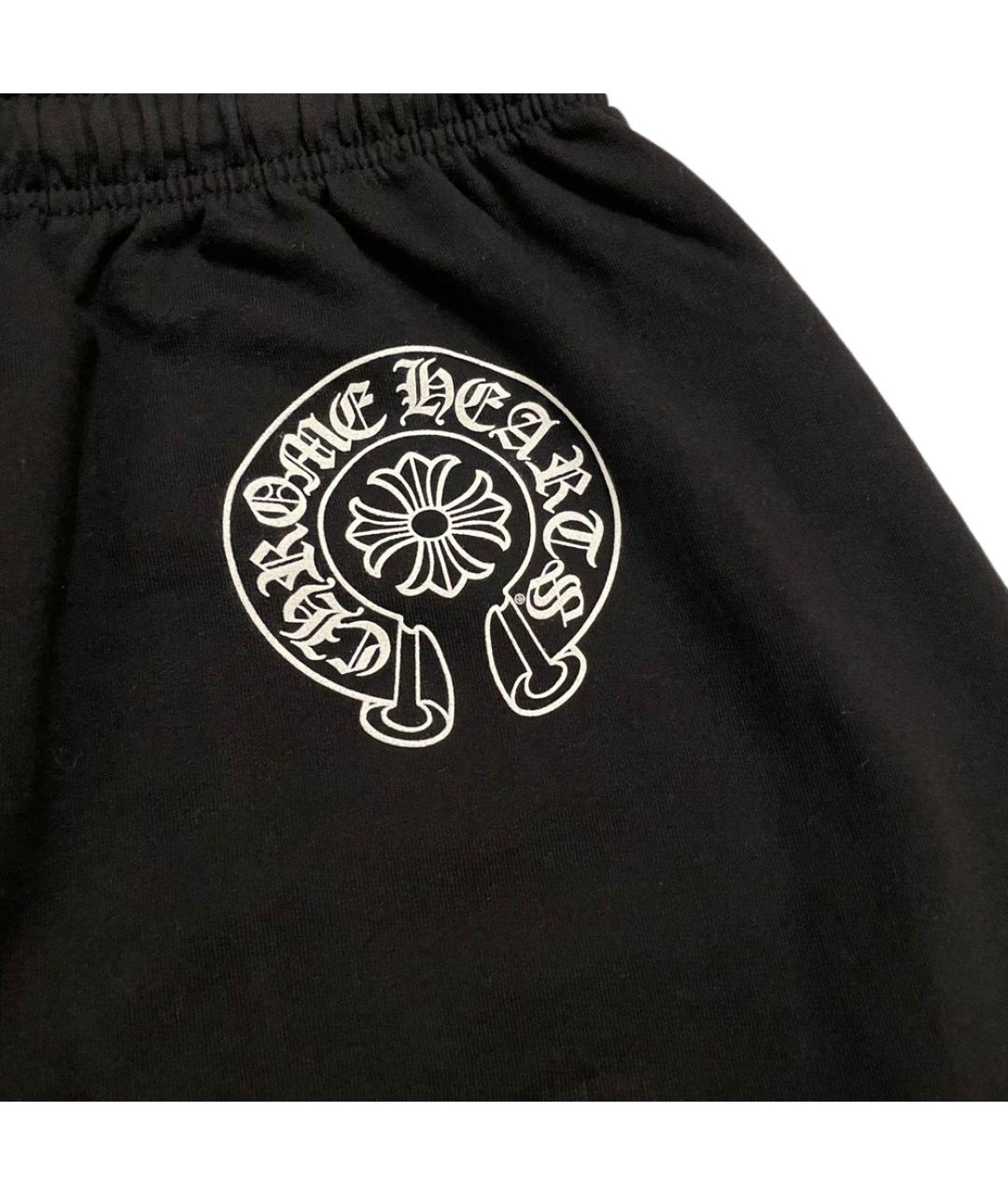 CHROME HEARTS Черные хлопковые спортивные брюки и шорты, фото 3