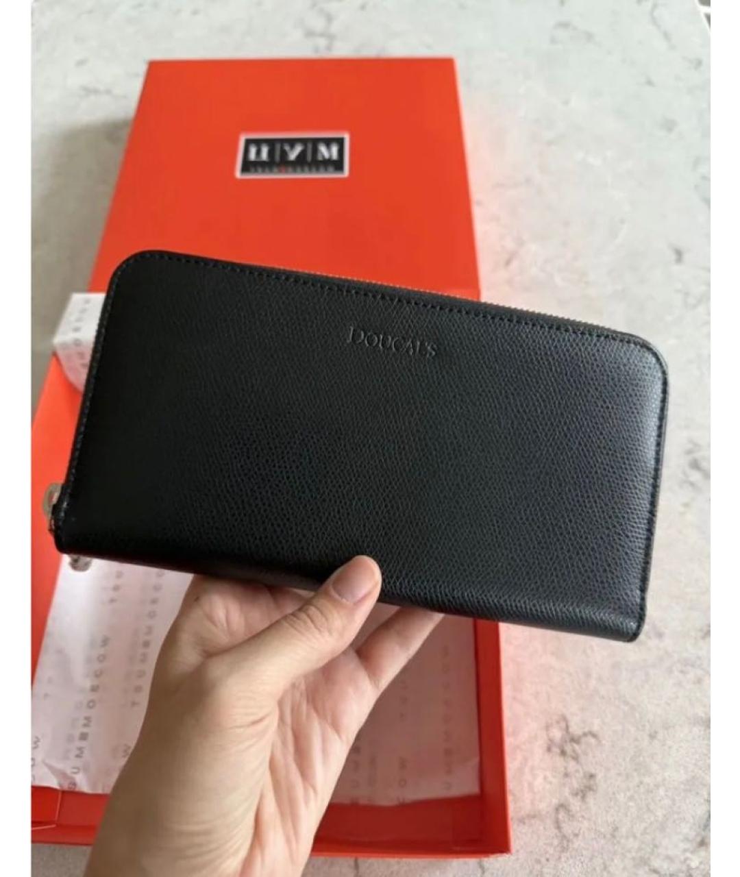 DOUCAL'S Черный кожаный кошелек, фото 7