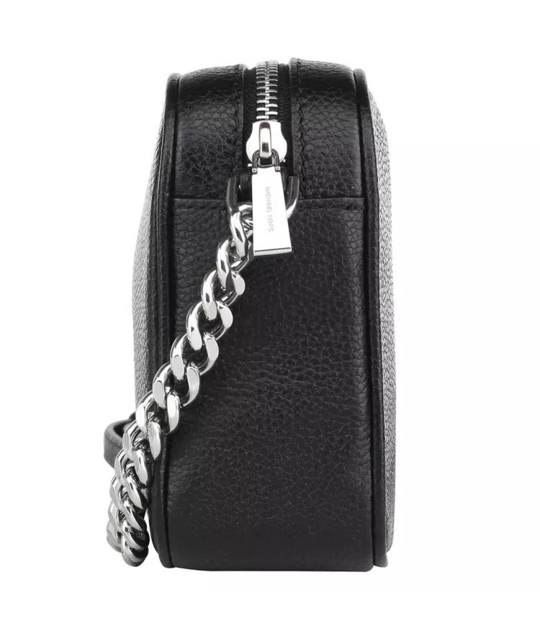 MICHAEL KORS Черная кожаная сумка через плечо, фото 6