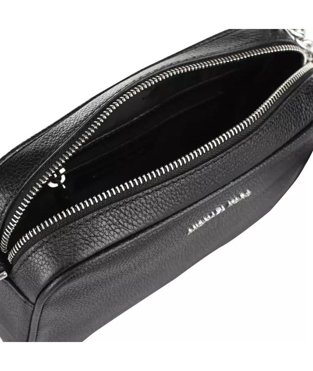 MICHAEL KORS Черная кожаная сумка через плечо, фото 5