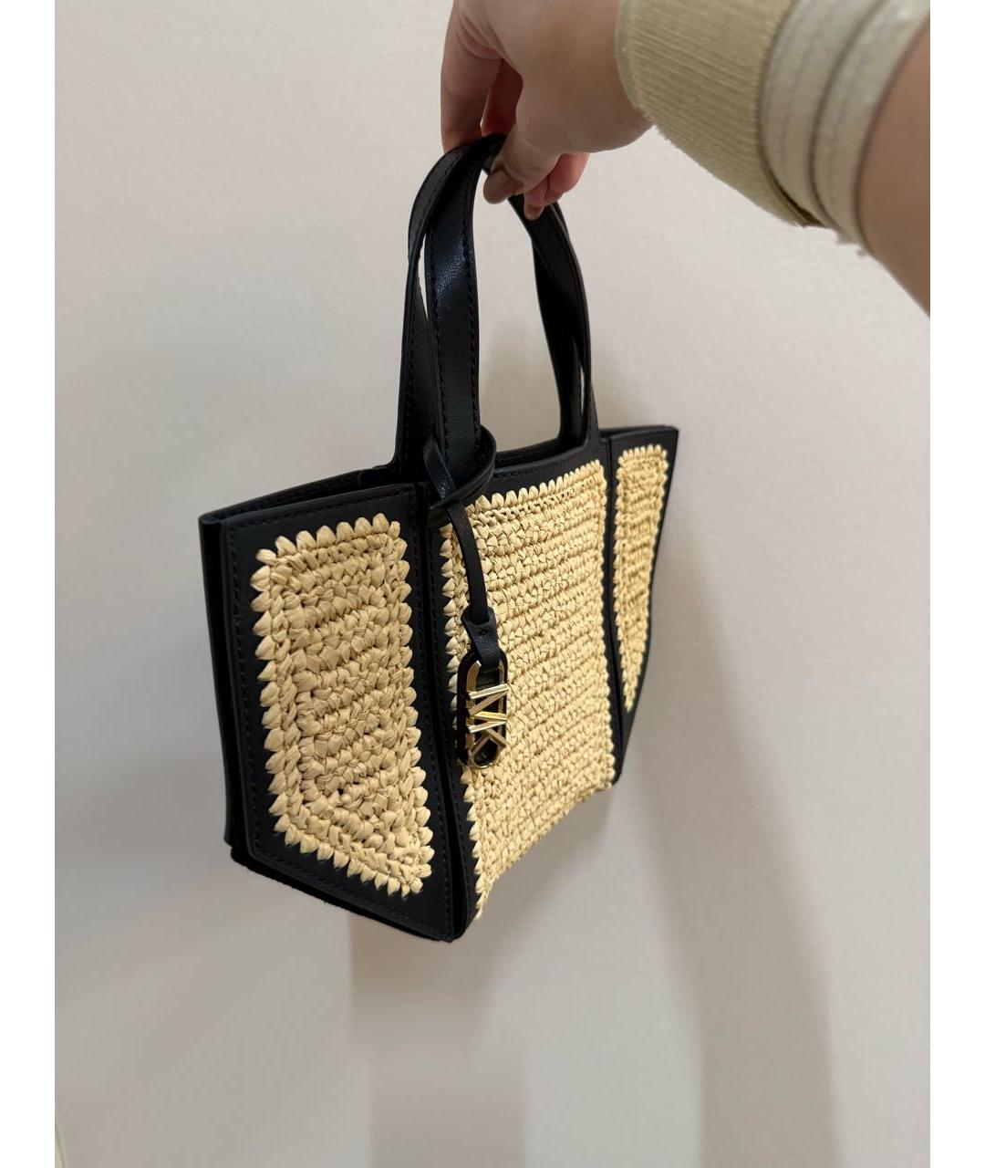 MICHAEL MICHAEL KORS Бежевая пелетеная пляжная сумка, фото 2