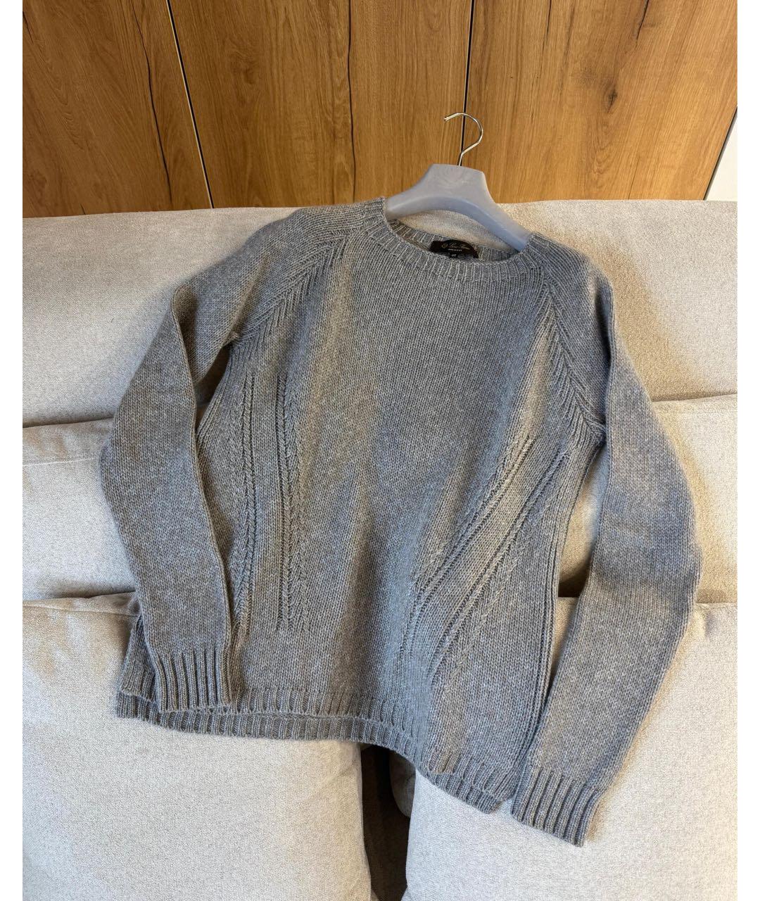 LORO PIANA Серый кашемировый джемпер / свитер, фото 2
