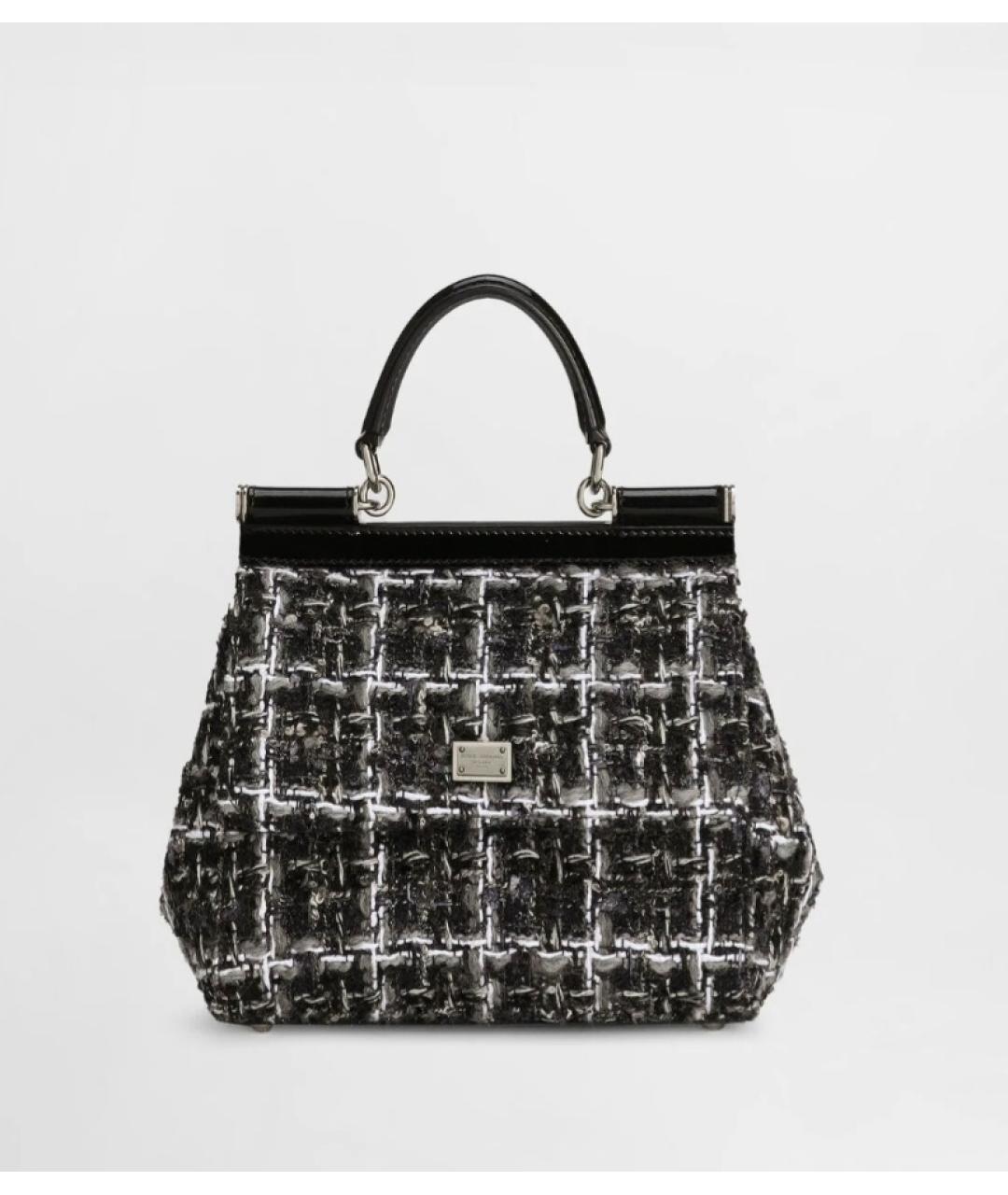 DOLCE&GABBANA Мульти твидовая сумка с короткими ручками, фото 3