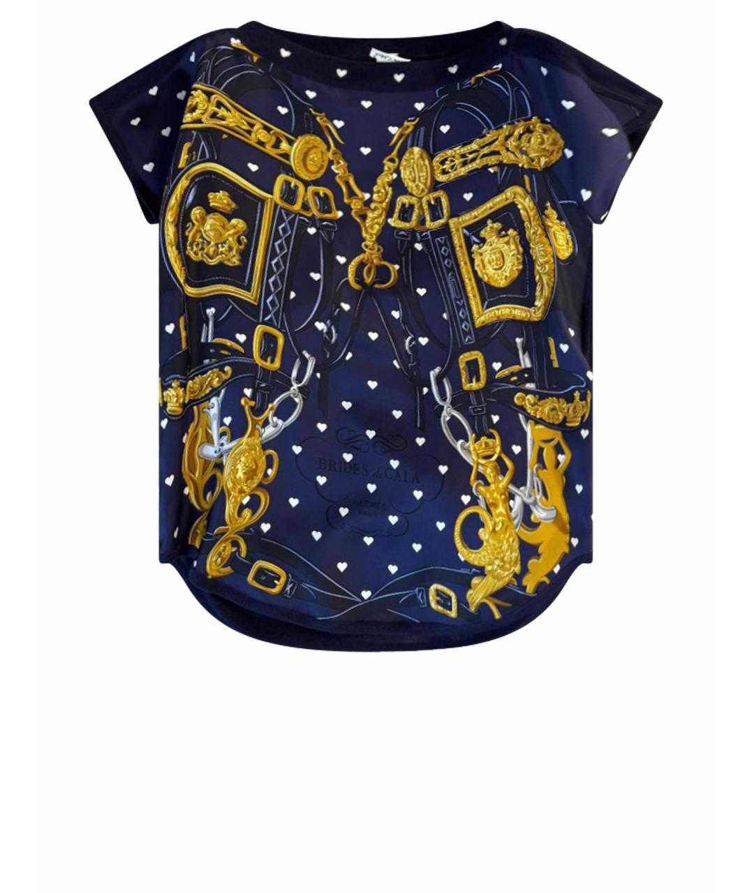 HERMES Темно-синяя блузы, фото 1