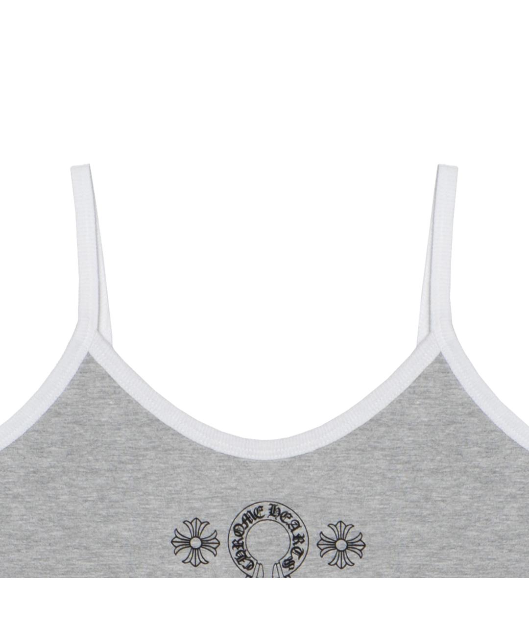 CHROME HEARTS Серое хлопковое повседневное платье, фото 5