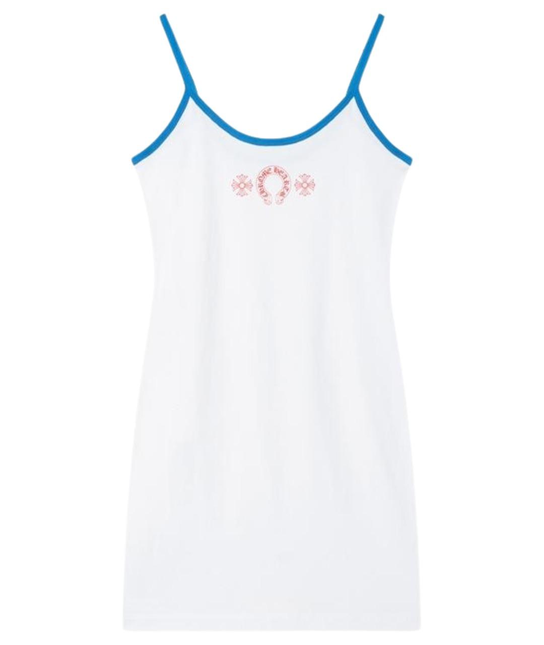 CHROME HEARTS Белое хлопковое повседневное платье, фото 1