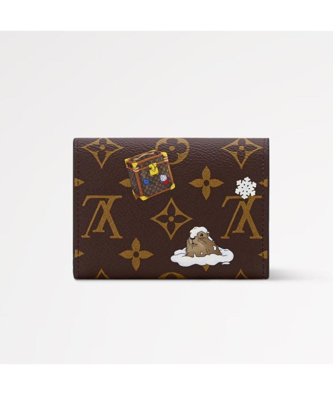 LOUIS VUITTON Коричневый кошелек, фото 4