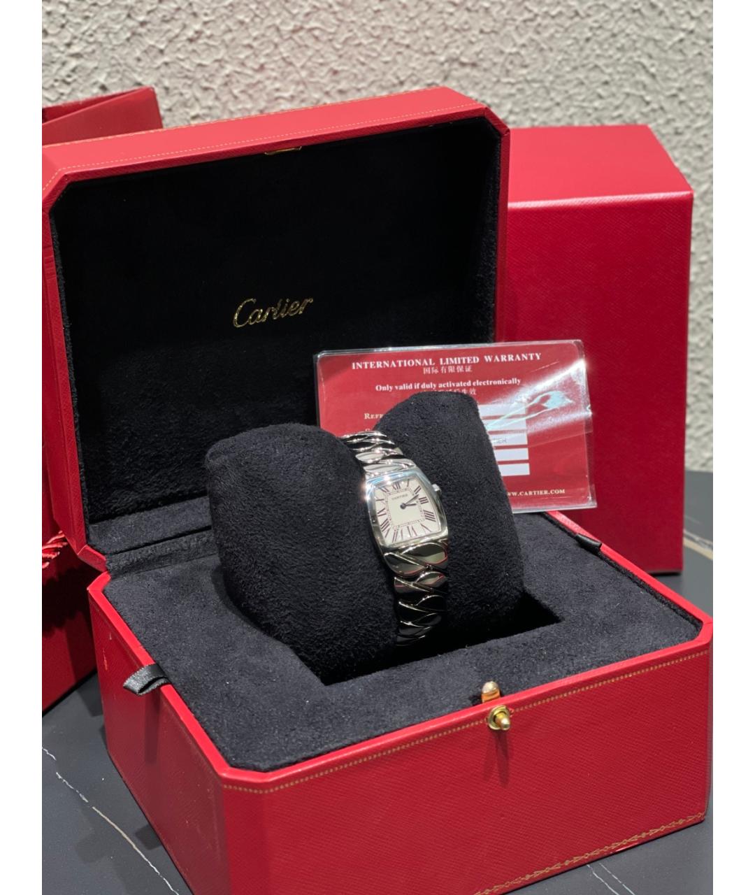 CARTIER Белые металлические часы, фото 3