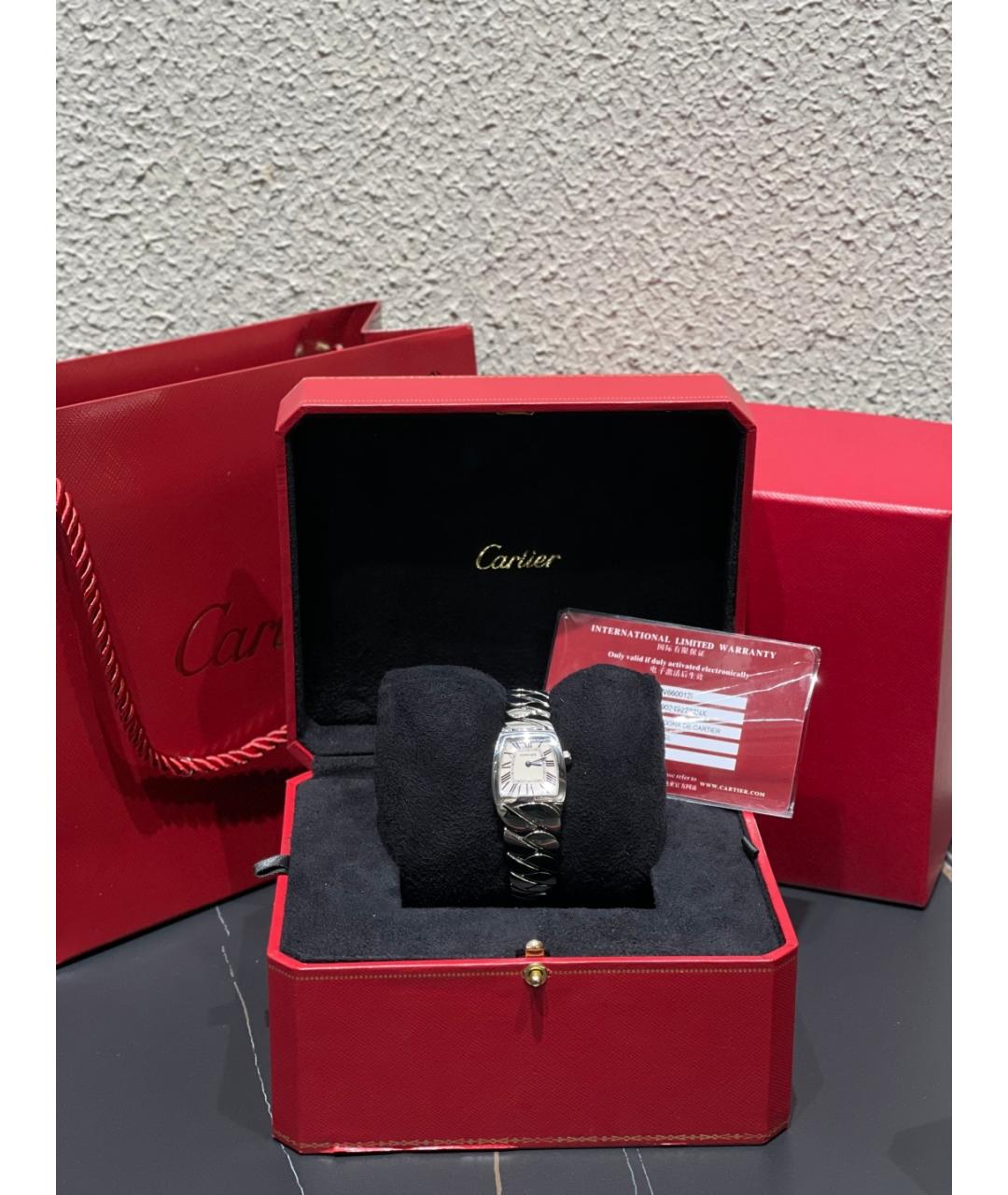 CARTIER Белые металлические часы, фото 2