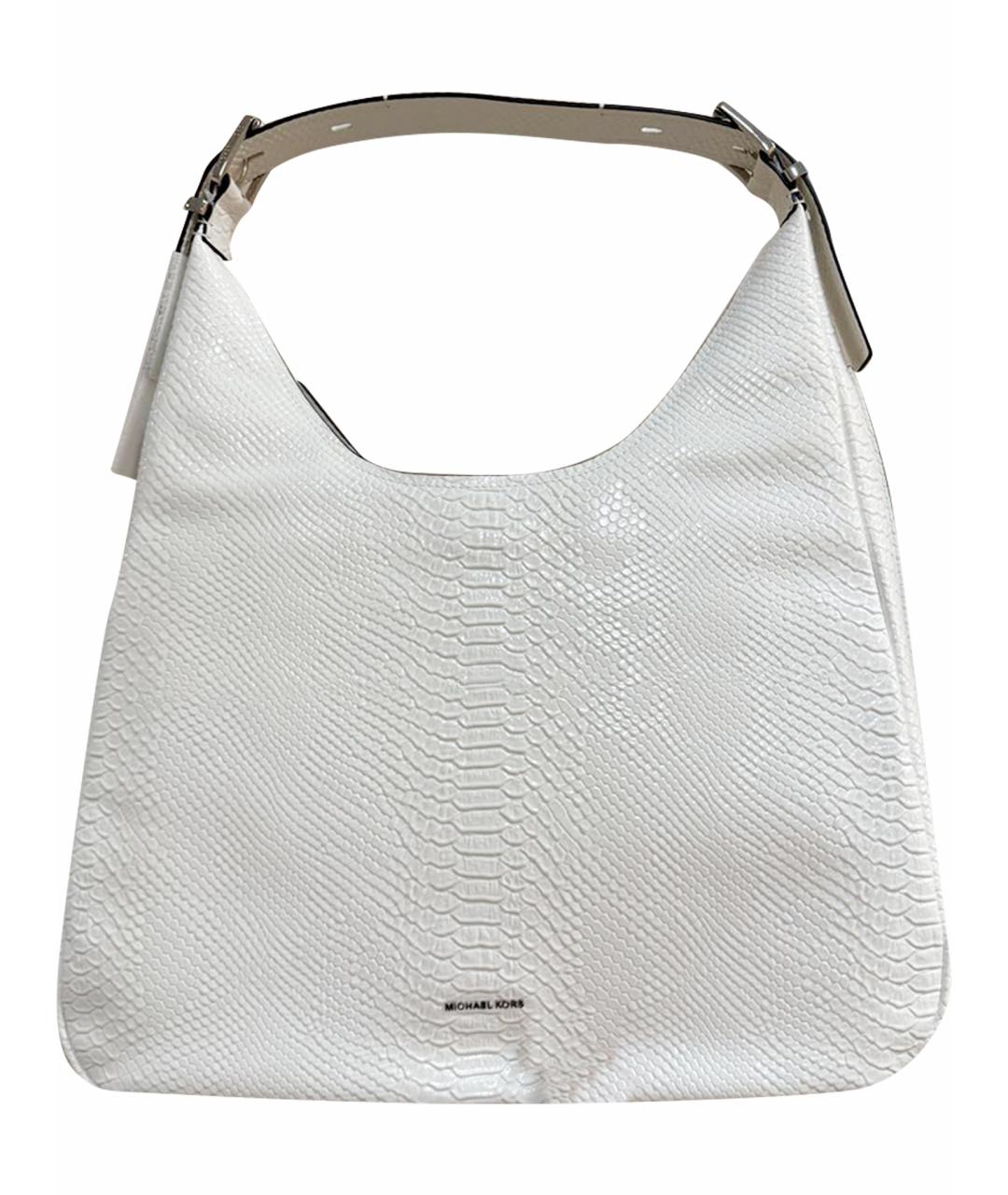 MICHAEL MICHAEL KORS Белая сумка тоут из лакированной кожи, фото 1