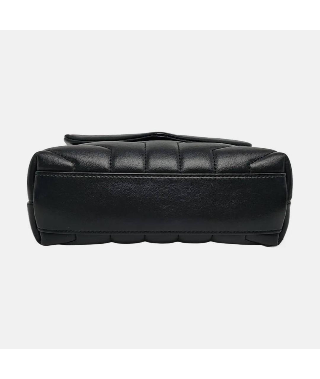 SAINT LAURENT Черная кожаная сумка через плечо, фото 3