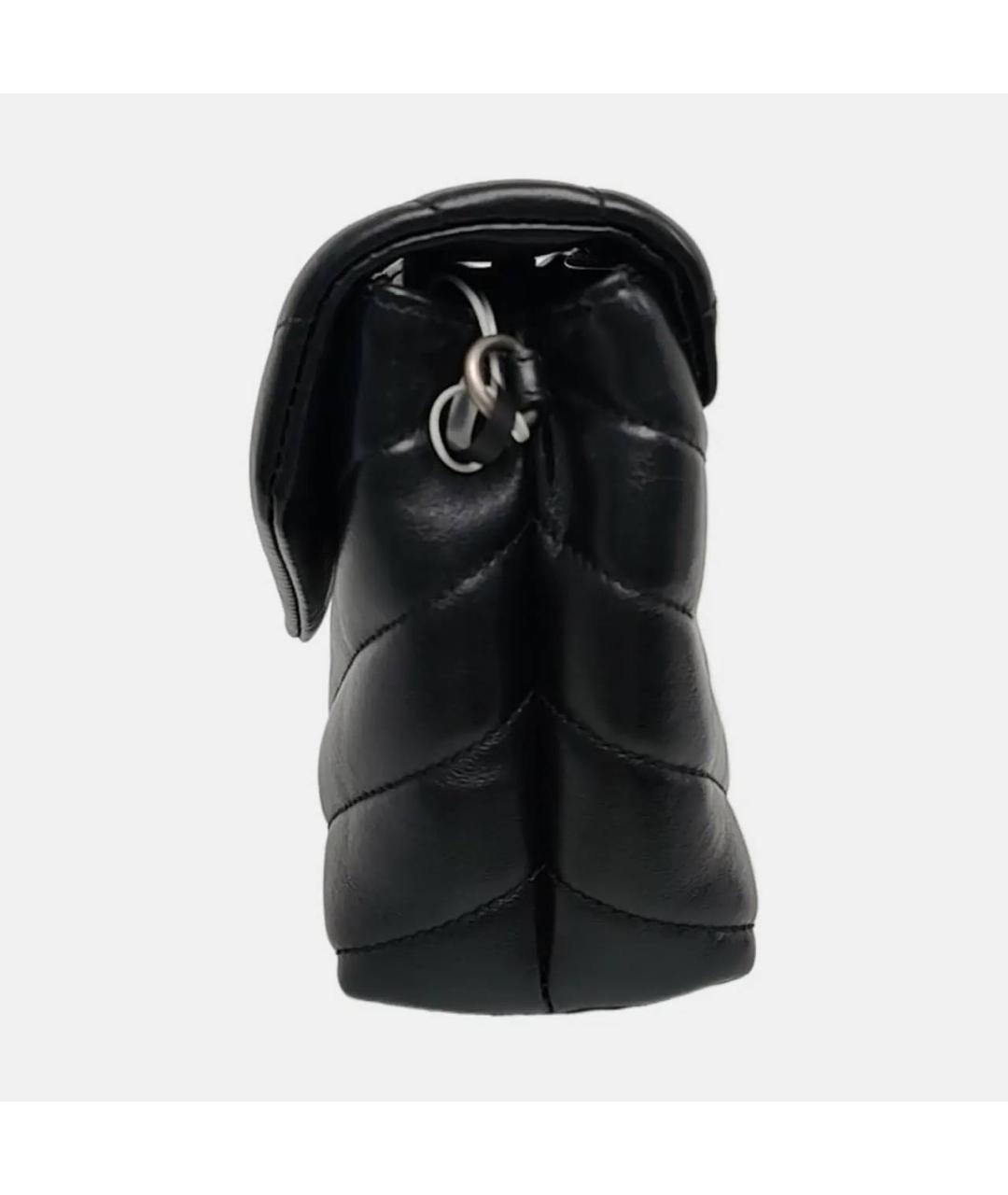 SAINT LAURENT Черная кожаная сумка через плечо, фото 2