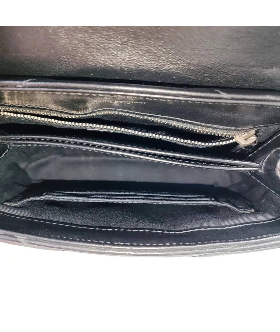 SAINT LAURENT Черная кожаная сумка через плечо, фото 5
