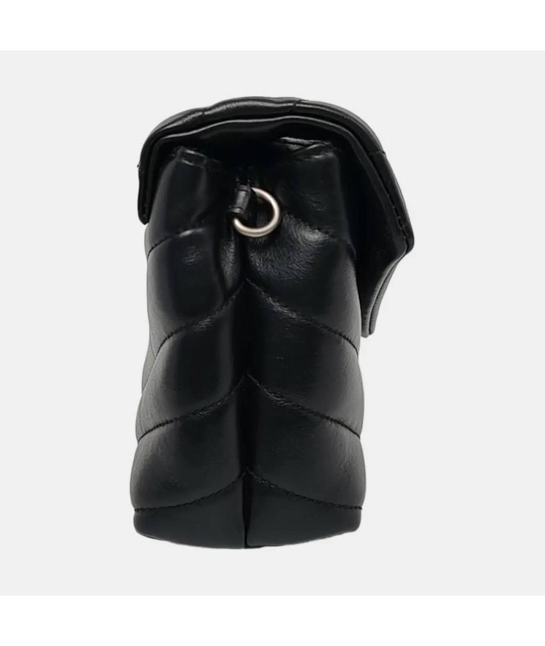 SAINT LAURENT Черная кожаная сумка через плечо, фото 4