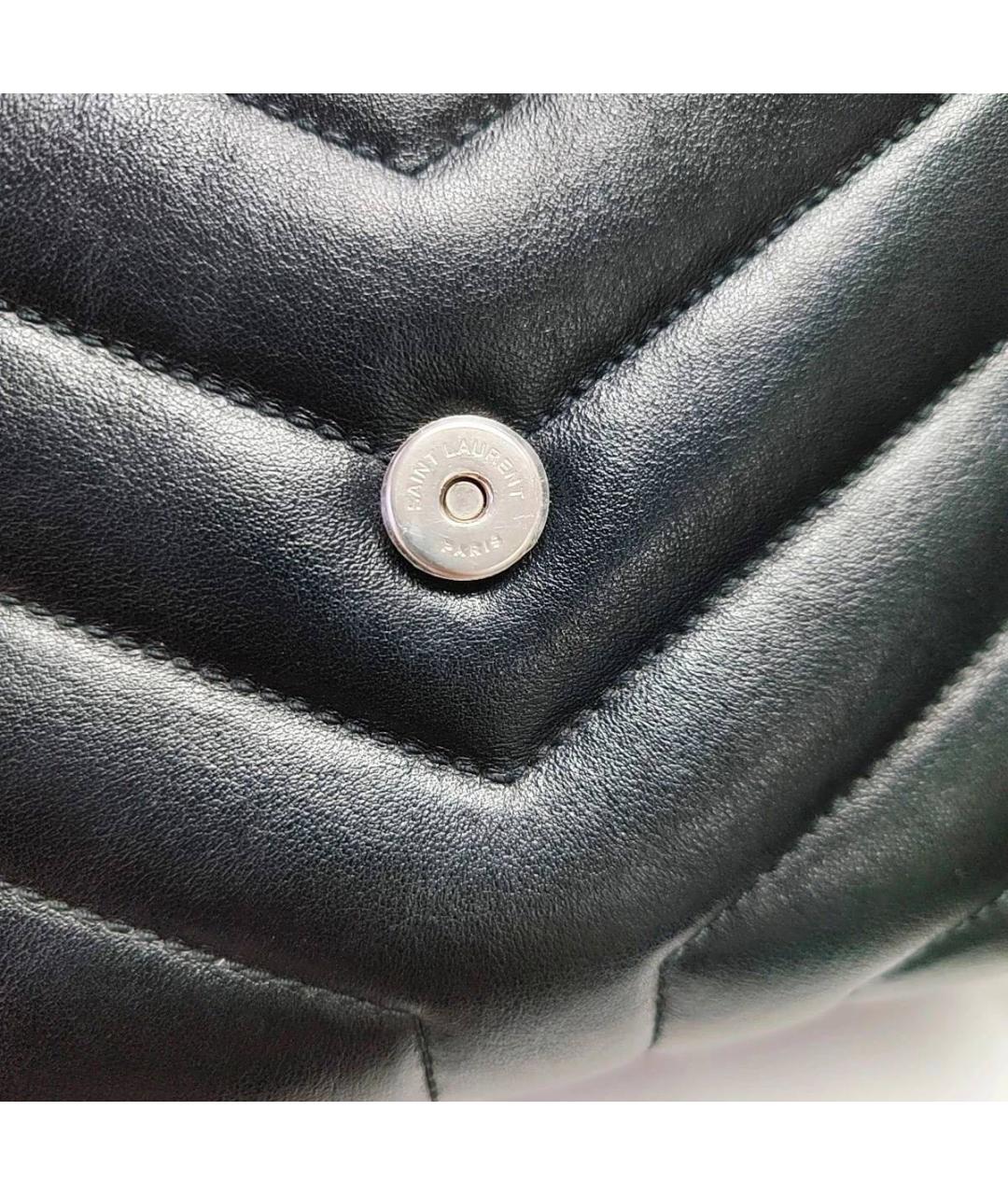 SAINT LAURENT Черная кожаная сумка через плечо, фото 6