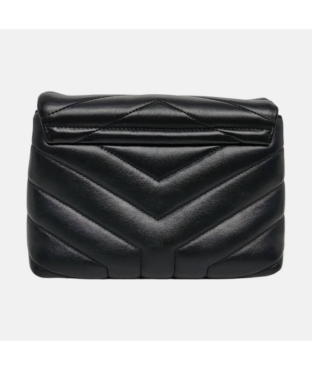 SAINT LAURENT Черная кожаная сумка через плечо, фото 8