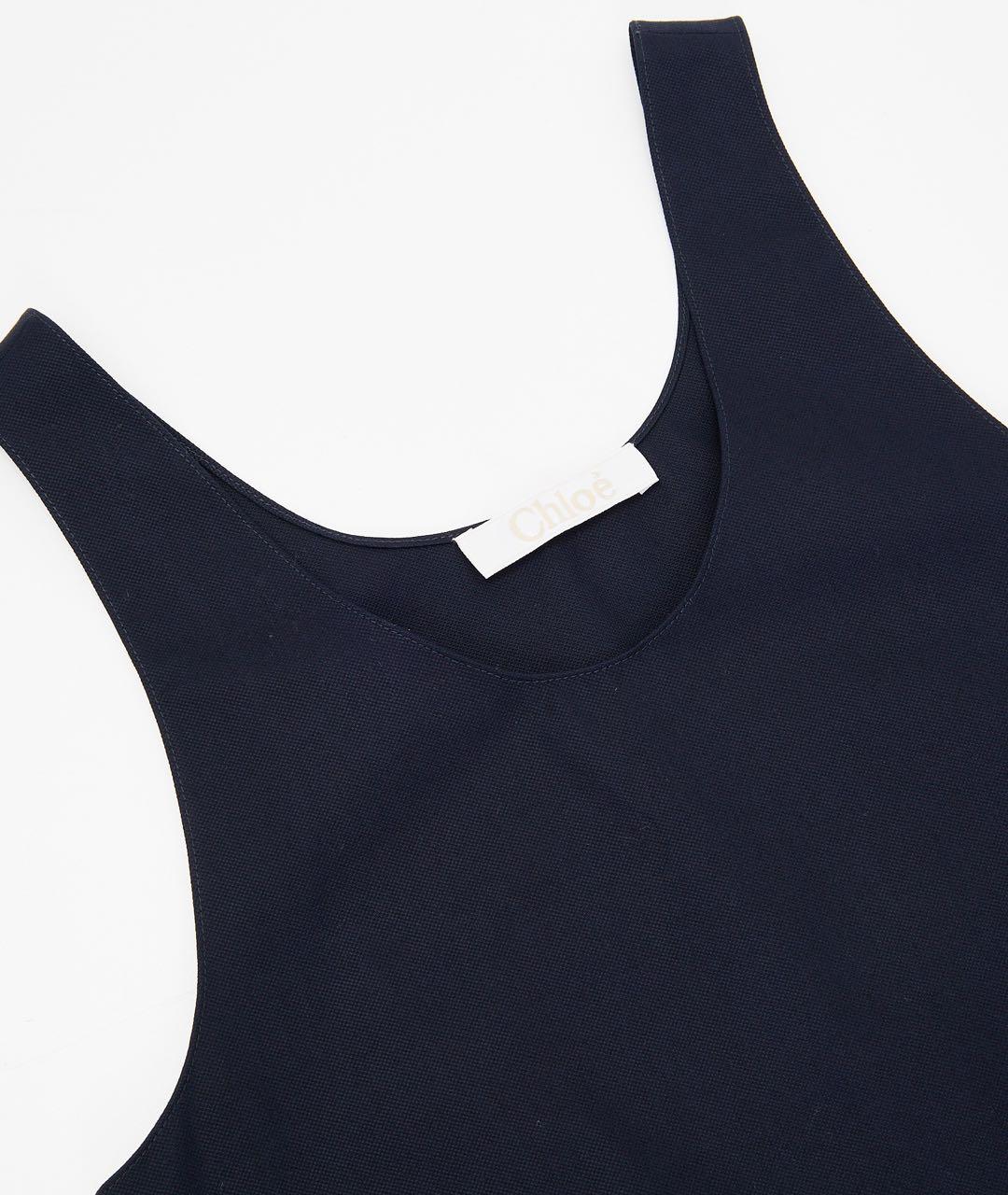 CHLOE Темно-синий хлопковый сарафан, фото 2